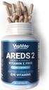 AREDS 2 Eye Vitamins - VisiVite Vitamins for Eye Health Without Vitamin E - Eye Vitamins for Seniors - Lutein and Zeaxanthin Supplements - 60 Capsules