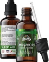 Mugwort Extract Liquid Drops – Organic Relaxation, Sleep Support Drops – Natural Mugwort Tincture - Made in USA - 2 Fl Oz