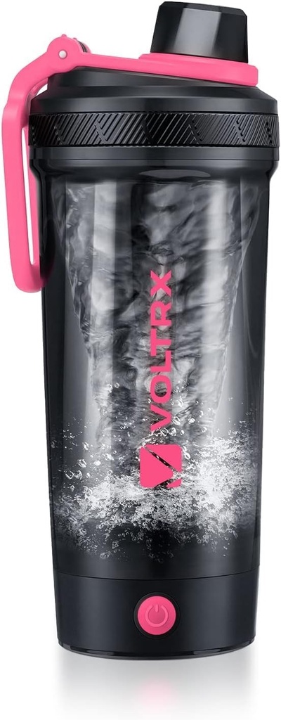 VOLTRX Shaker Bottle, Gallium USB C Rechargeable Electric Protein Shake Mixer, Shaker Cups for Protein Shakes and Meal Replacement Shakes, BPA Free, Made with Tritan, 24oz