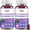 Catfit Glucosamine Chondroitin Gummies,Extra Strength Joint Health Support Supplement with MSM & Elderberry, Antioxidant Immune Support Supplement for Adults Men & Women (2 Pack)