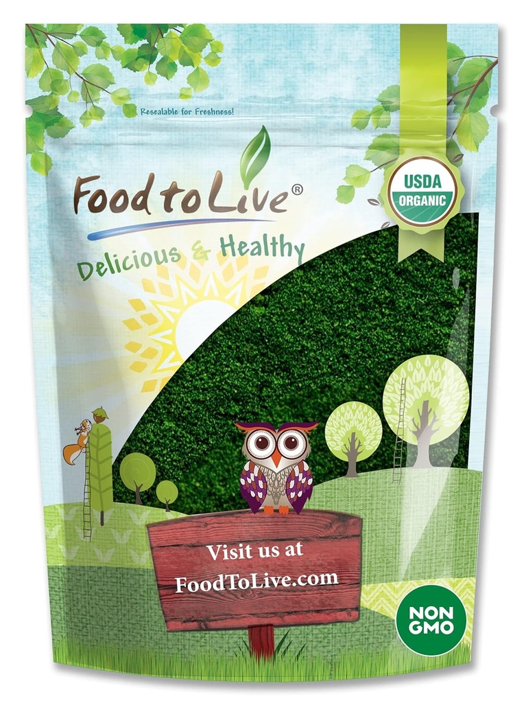 Food to Live Organic Algae Powder Mix, 4 Pounds – Spirulina and Chlorella 50/50 Blend, Non-GMO, Rich in Chlorophyll, Raw, Pure, Vegan Superfood, Bulk, Great for Smoothies, Good Source of Protein