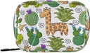 Cactus Giraffe Turtle Pill Box 7 Day Pill Case Travel Pill Organizer Bag with Zipper Portable Weekly Case Compact Size for Vitamin Supplement Holder