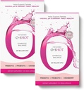 O-Shot 2 Pack Vegan Vaginal Probiotic + Prebiotic for Women, Cranberry Extract, Chicory Root, Vaginal pH, Urinary Tract, Digestion, Bloating, Non Dairy, Non GMO, Gluten Free, 60 Vege-Capsules