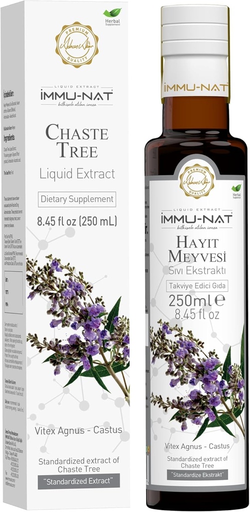 Chaste Tree Berry Extract - 8.5oz - Herbal Menopause & PMS Relief - Alcohol-Free Women's Wellness Supplement