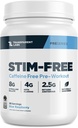 Transparent Labs Stim-Free Pre-Workout - Caffeine & Stim Free Pre Workout Powder for Men and Women with Beta Alanine Powder, Citrulline Malate, & elevATP - 30 Servings, Blue Raspberry