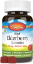 Carlson - Black Elderberry Gummies, with Vitamin C & Zinc, Immune Support, 60 Gummies