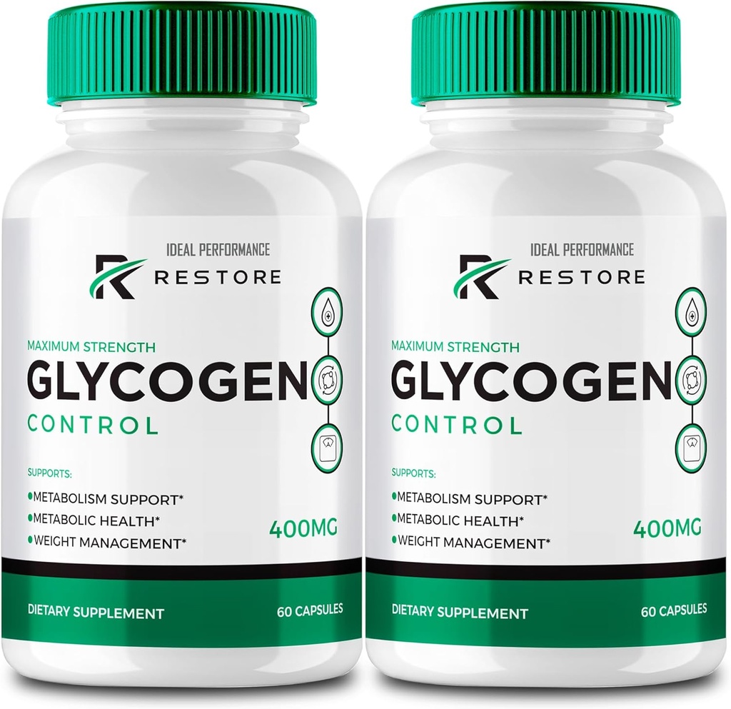 Restore Glycogen Control Capsules, RestoreGlycogen All Natural Formula Pills, RestoreGlycogen Control Pills - Maximum Strength, RestoreGlycogenControl Capsules Official Formula Reviews (2 Pack)