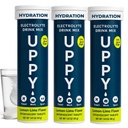 Uppy! Lemon-Lime Electrolyte Hydration Tablets – 30 Count (3x10) – Dissolves in Water for Rapid Rehydration – For Travel, Sports & Festivals – Portable Electrolyte Wellness Drink