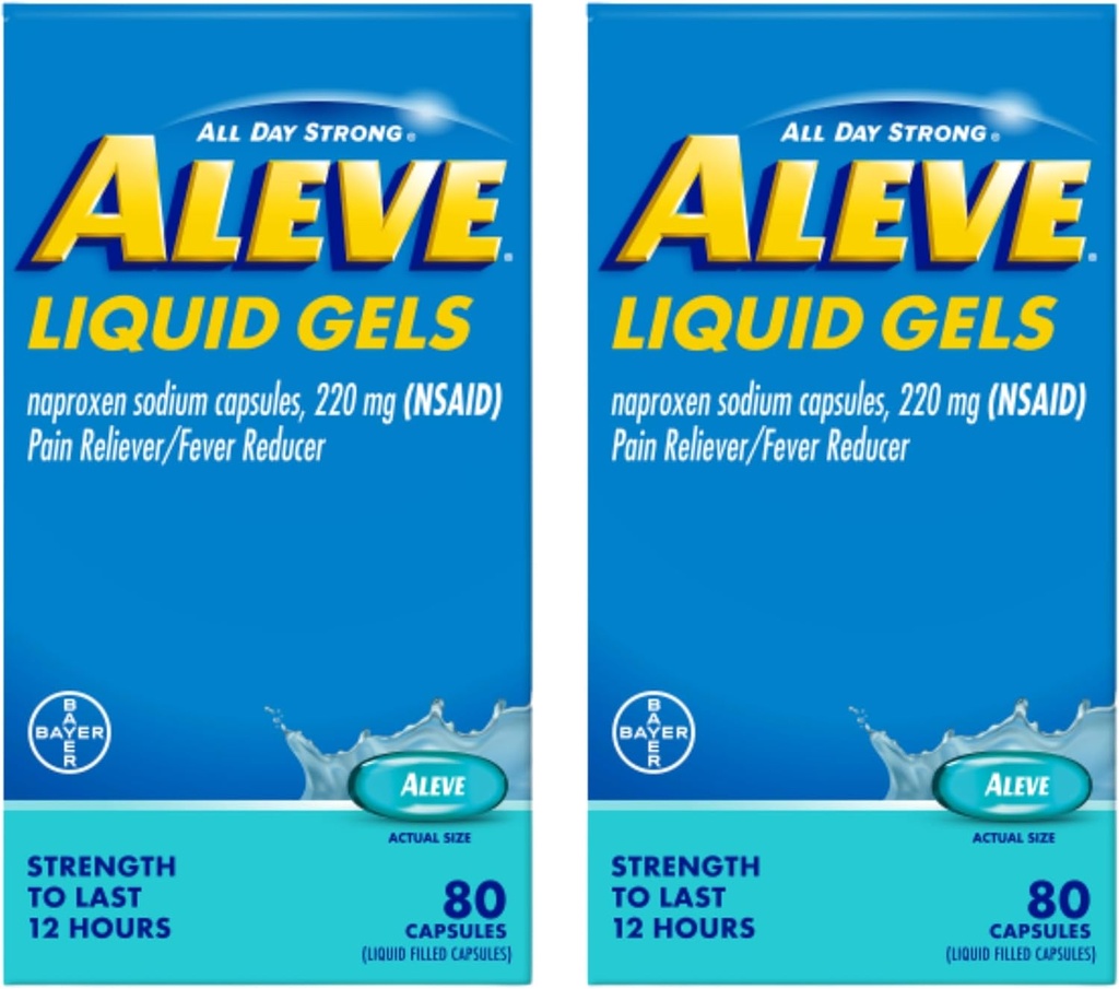 Aleve Liquid Gels 80ct. 24cs - 2 Pack