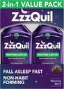 ZzzQuil, Sleep Aid, Nighttime Sleep Aid Liquid, 50 mg Diphenhydramine HCl, Fall Asleep Fast, Non-Habit Forming, Warming Berry Flavor, 12 FL OZ (Pack of 2)