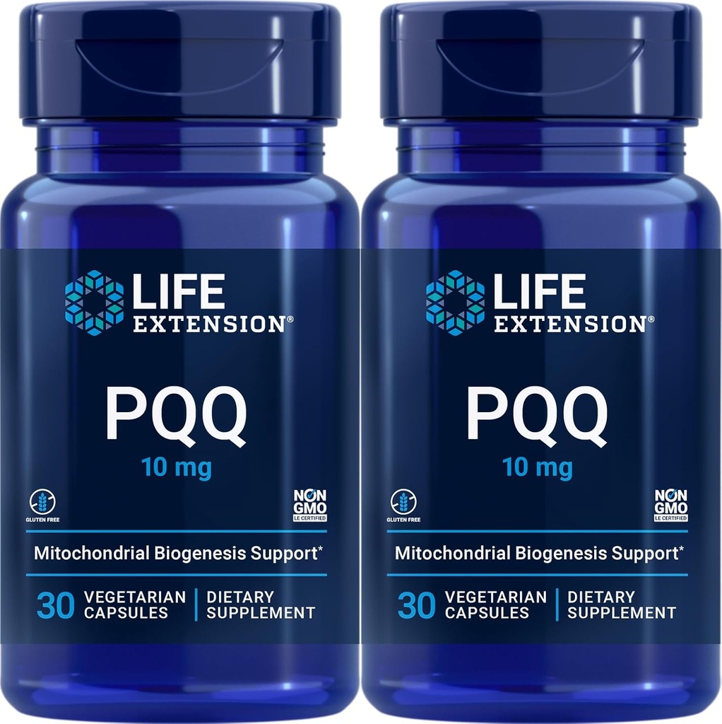 Life Extension PQQ (Pyrroloquinoline Quinone) 10 mg, 30 Vegetarian Capsules (Pack of 2)