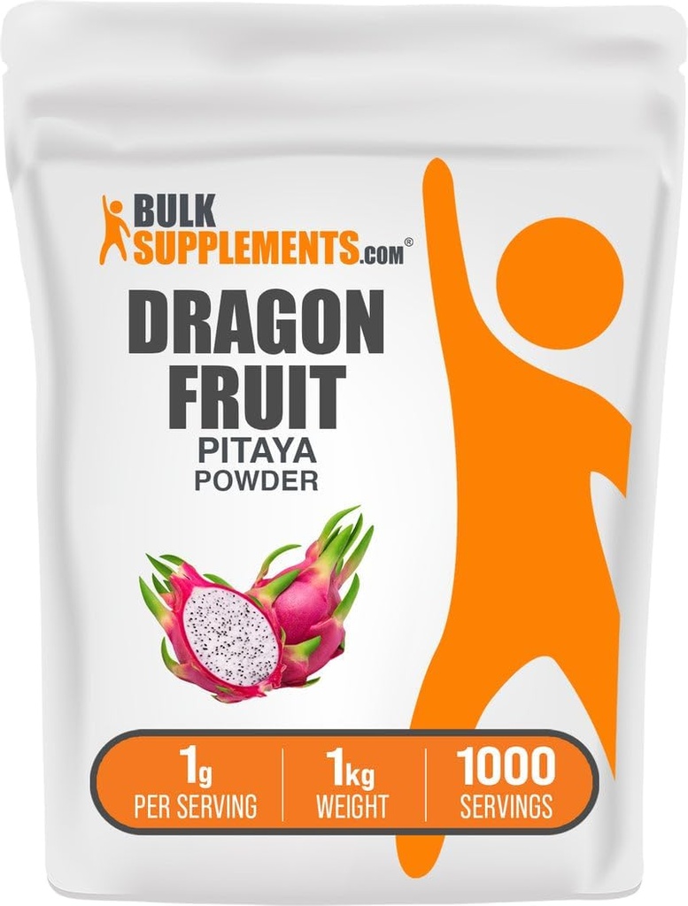 BulkSupplements.com Dragon Fruit Extract - Antioxidants Supplement, Dragon Fruit for Digestion Support - Vegan & Gluten Free, 1g per Serving, 1kg (2.2 lbs) (Pack of 1)