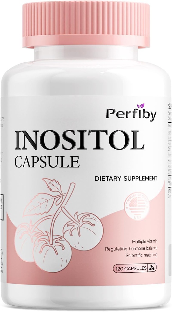 Inositol Supplement, Myo-Inositol & D-Chiro Capsules with Folate, Vitamin D, Regulate Menstrual Cycle & Ovarian Support - 120 Count, 60-Day Supply