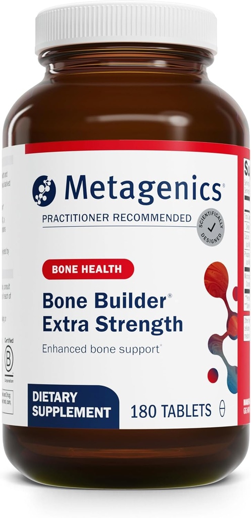 Metagenics Bone Builder Extra Strength - Microcrystalline Hydroxyapatite Concentrate (MCHC) with Calcium & Phosphorus - Supports Bone Density & Strength - Non-GMO & Gluten-Free - 180 Tablets