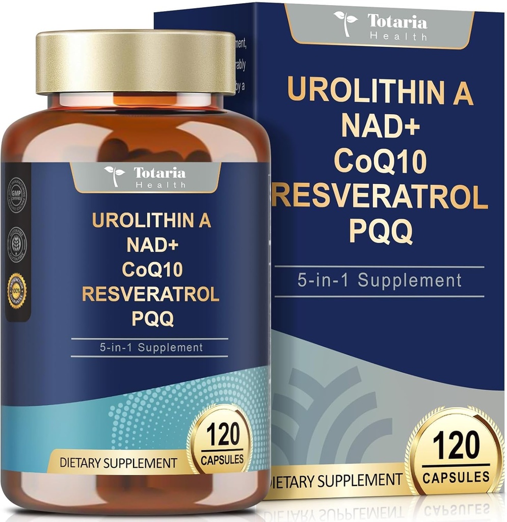 Totaria Urolithin A Supplement 1000 mg with NAD+, CoQ10, Resveratrol