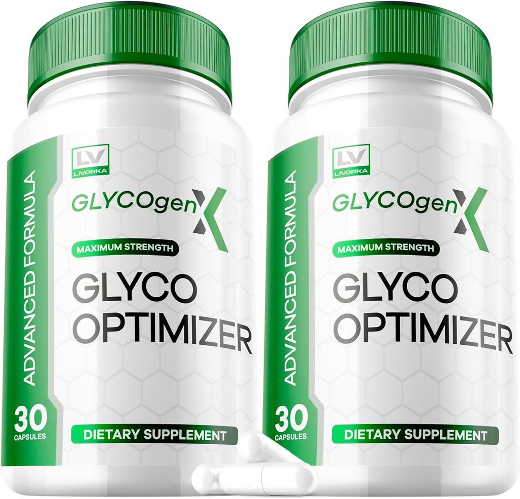 LIVORKA 2 Pack - Glycogen X Glyco Optimazer, Glyco X Optimizer Glycogen, GlycogenX, Glycogen Support, GlycogenX Support, Glycogen X, GlycogenX Glyco Optimizer, Glycogen Optimizer 600MG, 60 Capsules