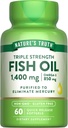 Nature's Truth Triple Strength Fish Oil Softgels | 1400 mg | 60 Count | Active Omega 3 | Non-GMO & Gluten Free Supplement
