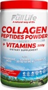 Full Life Collagen Peptides Powder - Bovine Collagen Supplement with Hyaluronic Acid - Hydrolyzed Collagen Powder for Women and Men - Kosher, Gluten-Free - 300g