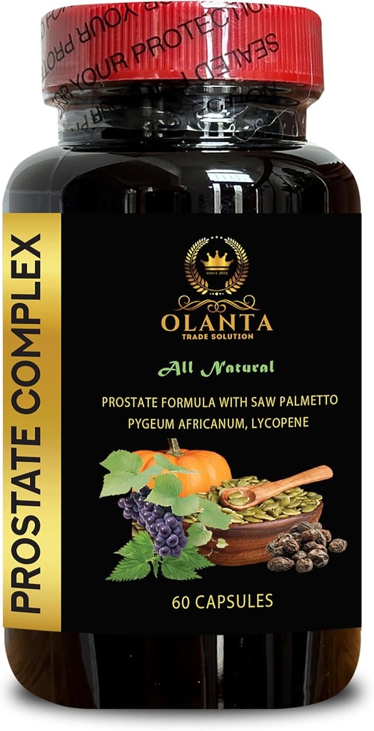 Prostate and Urinary Healthy Supplement - Prostate Complex for Men - Prostate Supplements for Men, Prostate Advanced Formula, Saw Palmetto Extract, Pygeum africanum - 1 Bottle