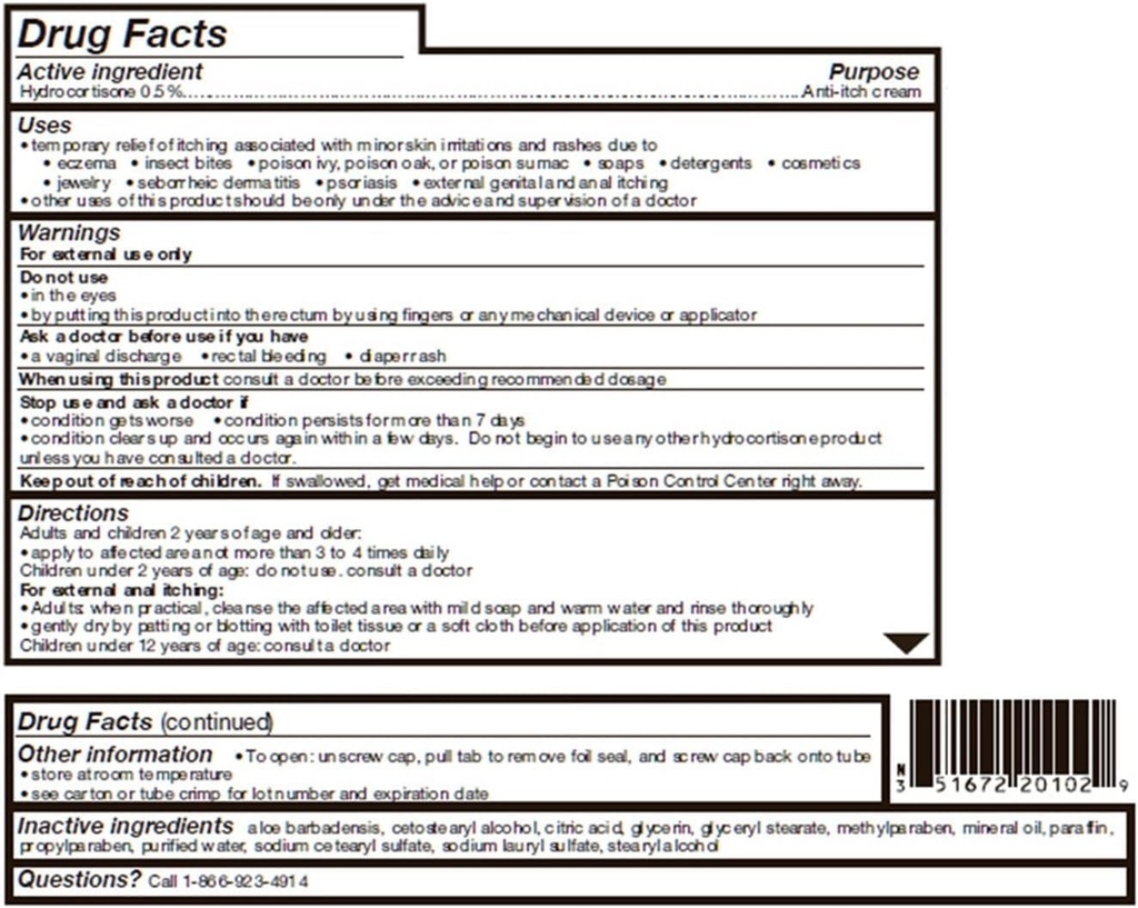 Taro Hydrocortisone Cream with Aloe for Sensitive Skin, 1 oz Each (Pack of 4)
