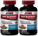 Hair Growth Hair Vitamins Without biotin - DHT Blocker Hair Formula - Support Healthy Hair Growth - he shou wu for Gray Hair, Soy isoflavones Supplement, kudzu Root Capsules, dht Blocker - 2B 120 Cap