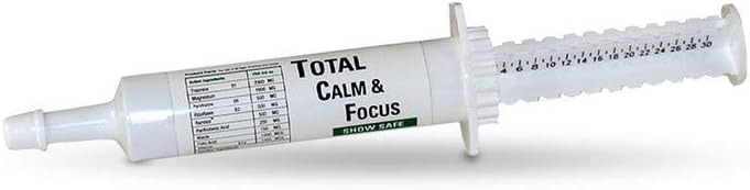 Ramard Total Calm and Focus for Horses Supplement - Magnesium & Calming Formula for Horse Show, Training, & Performance Mental Alertness Without Drowsiness, Show Safe, Horses Perfect Prep 1oz Syringe