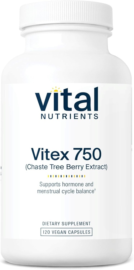 Vital Nutrients Vitex 750 | 750mg Chaste Tree Berry Extract | Support for Hormone, Fertility, and Menstrual Cycle Balance* | Gluten, Dairy, Soy Free | Non-GMO | 120 Capsules