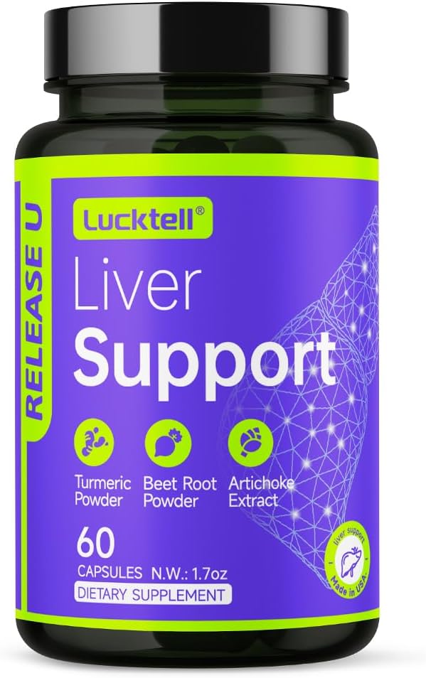 Liver Support Supplement – Liver Cleanse Detox & Repair with Milk Thistle, Turmeric, Dandelion & Artichoke Support | 7-in-1 Herbal Formula Protect Liver | 60 Capsules, 30-Day Supply, Made in USA