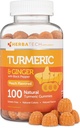 Turmeric Curcumin Gummies with Black Pepper & Ginger Root (100 Count) Chewable Supplement for Adults and Kids - Joint Support and Vegan Safe
