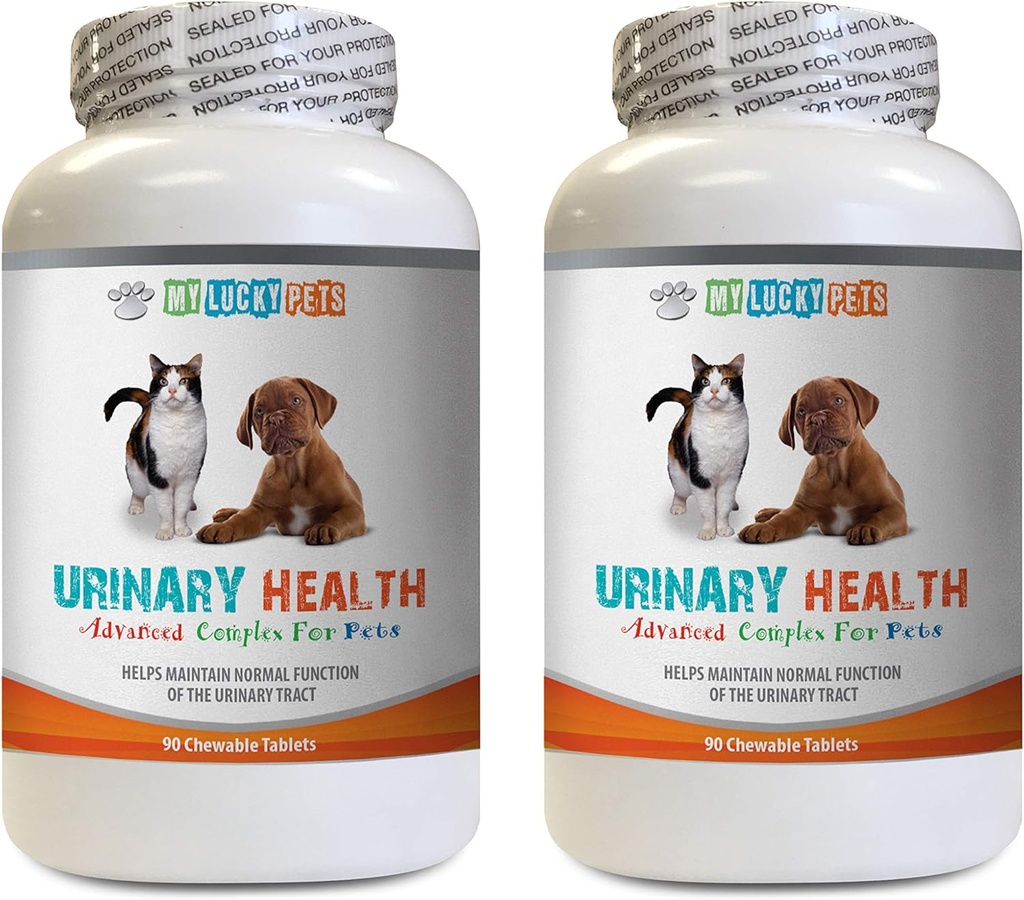 Dog Urinary Diet - Pets Urinary Health Complex - for Dogs and Cats - Advanced Bladder Support - uva Ursi for Dogs - 2 Bottles (180 Treats)
