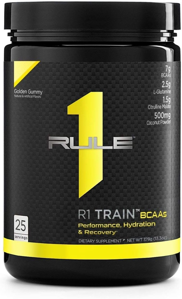 Rule 1 Proteins One R1 Train Bcaas 25 Serving Golden Gummy, 378 Gram