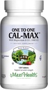 500 mg Calcium Supplement with Vitamin D3 (1000 IU) and Magnesium (500 mg) - Bone, Teeth and Joint Support for Men and Women - 120 Tablets - One to One Cal-Max by Maxi Health
