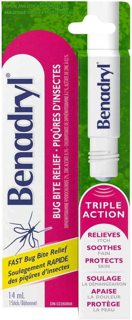 Benadryl Itch Relief Stick 0.47 oz (Pack of 2)