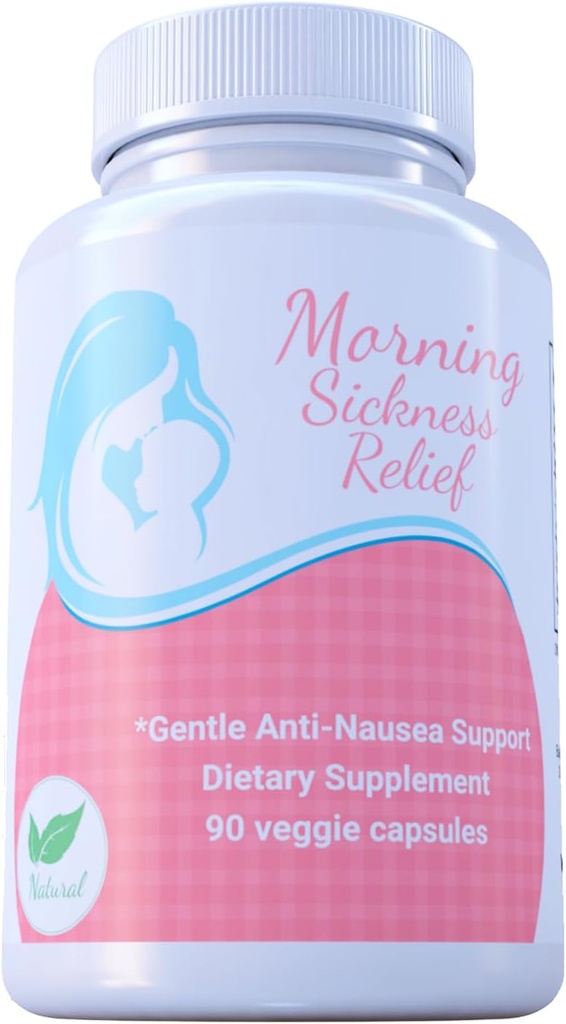 Maternal Balance Vitamin B6 25mg Pregnancy Support, Plus Ginger & Zinc. Ease Morning Queasiness. 90 Easy Swallow Veggie Capsules, Made in The USA.