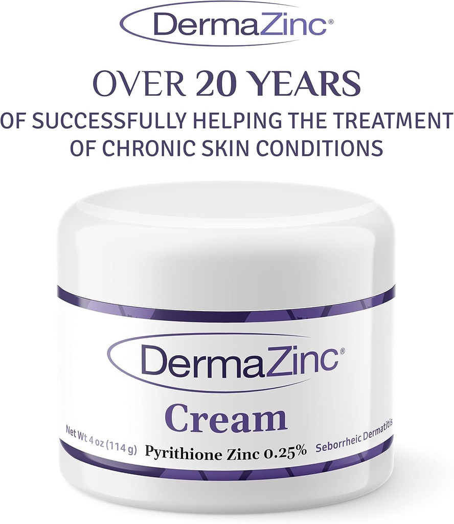 DermaZinc Therapy Cream, Zinc Cream for Skin, SkinDisorder ReliefCream for Psoriasis, Dermatitis, Eczema, and Other Skin Condition Symptoms