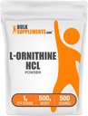 BulkSupplements.com L-Ornithine HCl Powder - Ornithine Supplement, Amino Acids Supplement - Gluten Free, 1g per Serving, 500g (1.1 lbs) (Pack of 1)