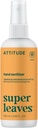 ATTITUDE Hand Sanitizer Spray for Adults and Kids, EWG Verified, Kills Bacteria and Germs, Vegan, Orange Blossom & Eucalyptus, 3.38 Fl Oz (Spray Bottle)