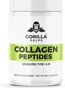 Gorilla Gulps | Hydrolyzed Collagen Peptides | Grass Fed Type I & III | All Natural, Non-GMO, Hormone Free, Gluten Free, Lactose Free | Made in USA | 3rd Party Tested