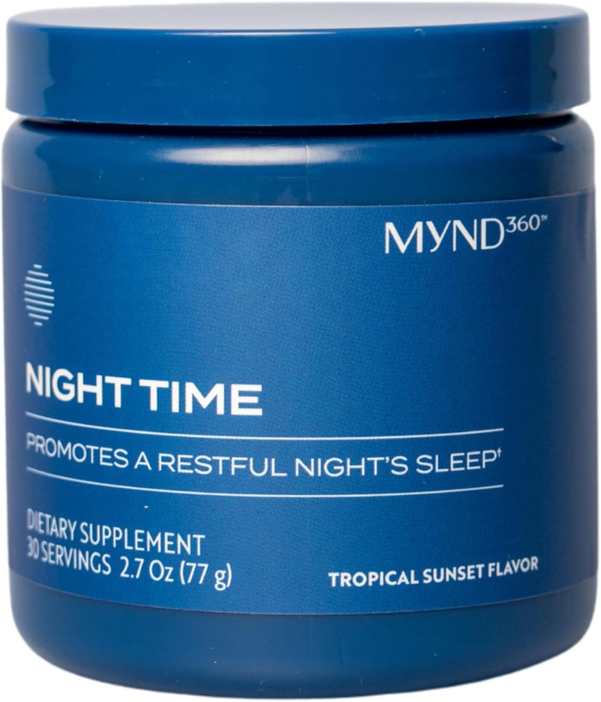 Nu Skin MYND360 Night Time Sleep Aid | Magnesium & Melatonin Sleep Supplement | Magnesium Citrate Powder | Promotes Restful Sleep | Non-Habit Forming Magnesium Supplement