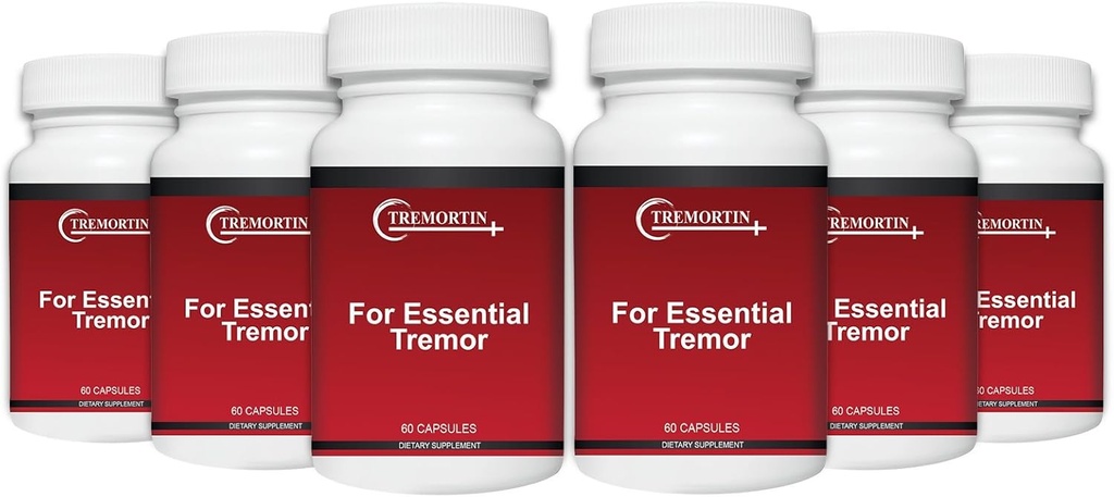 Tremortin – 6 Pack- Best Natural Aid for Essential Tremor - Provides Relief for Shaky Hands, Arm, Leg, & Voice Tremors