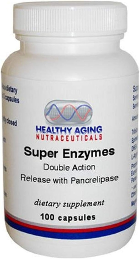 Super Enzymes Double Action Release With Pancrelipase 100 Capsules