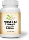 Methyl Vitamin B-12 Supplement - with Vitamins B6, Folate, Biotin - Support Cardiovascular Health, Healthy Immune System, Brain & Nerve Function - 50 Lozenges