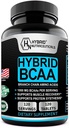 Hybrid BCAA 1000mg – BCAAs Amino Acids Supplements - 2:1:1 L-Leucine, L-Isoleucine and L-Valine – Non-GMO, Vegan - 120 Servings
