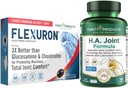 Purity Products Flexuron Joint Formula + H.A. Joint Flexuron (Krill Oil, Low Molecular Weight Hyaluronic Acid, Astaxanthin) - HA Joint (BioCell Collagen, Boswellia Serrata, Quercetin, H.A. + More)