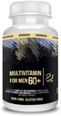 Actif Multivitamin for Men Age 60+ with 30 Organic Vitamins and Organic Herbs, Non-GMO, Made in USA, 120 Count