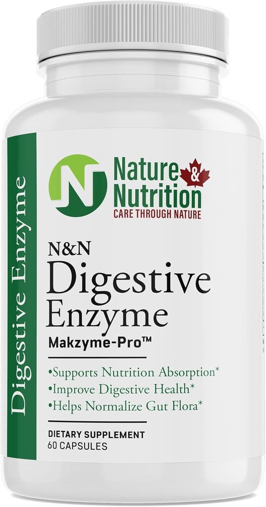 Nature & Nutrition DIGESTIVE ENZYME, MAKZYME-PRO TM, 60 Count (Pack of 1)