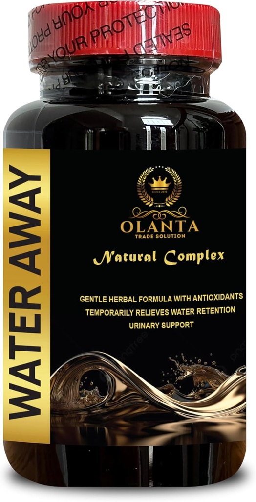 Water Away Complex - Water Retention Support, Milk Thistle, Cranberry, Kidney Support, Natural Immune Boosting Supplements - 1 Bottle 60 Capsules