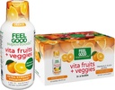 FeelGood Superfoods Vita Fruits and Veggies Immune Support Shot Supplements, Orange Flavor, Pack of 10 Immunity Shots, Immune System Booster Drink Made with 25 Organic Fruit & Vegetables
