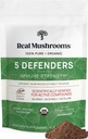 Real Mushrooms 5 Defenders Mushroom Complex Powder – Organic Mushrooms Extract from Chaga, Reishi, Turkey Tail, Maitake & Shiitake Mushroom Blend for Wellness Support with Beta Glucans - 100 Servings