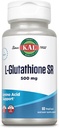 KAL L-Glutathione SR, Reduced Glutathione Supplement, High Absorption Antioxidant Supplement, Lab Verified, 60-Day Guarantee, 60 Servings, 60 VegCaps